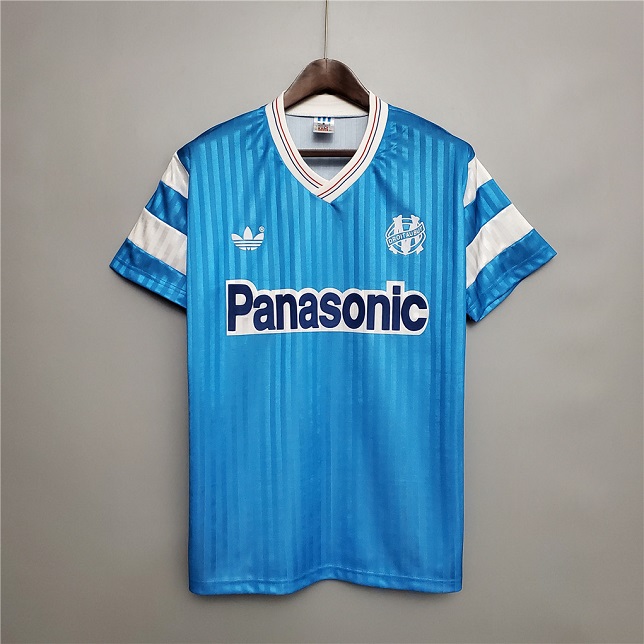 AAA Quality Marseille 1990 Away Blue Soccer Jersey